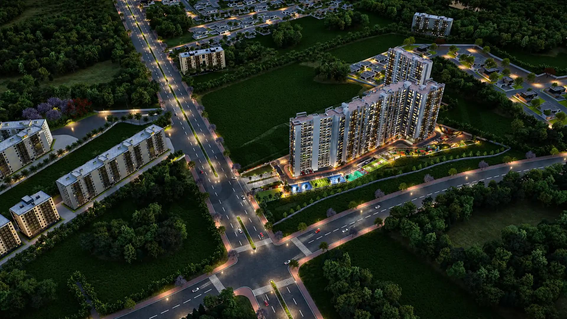 Sowparnika Whispering Petals Aerial View Hoskote Bangalore