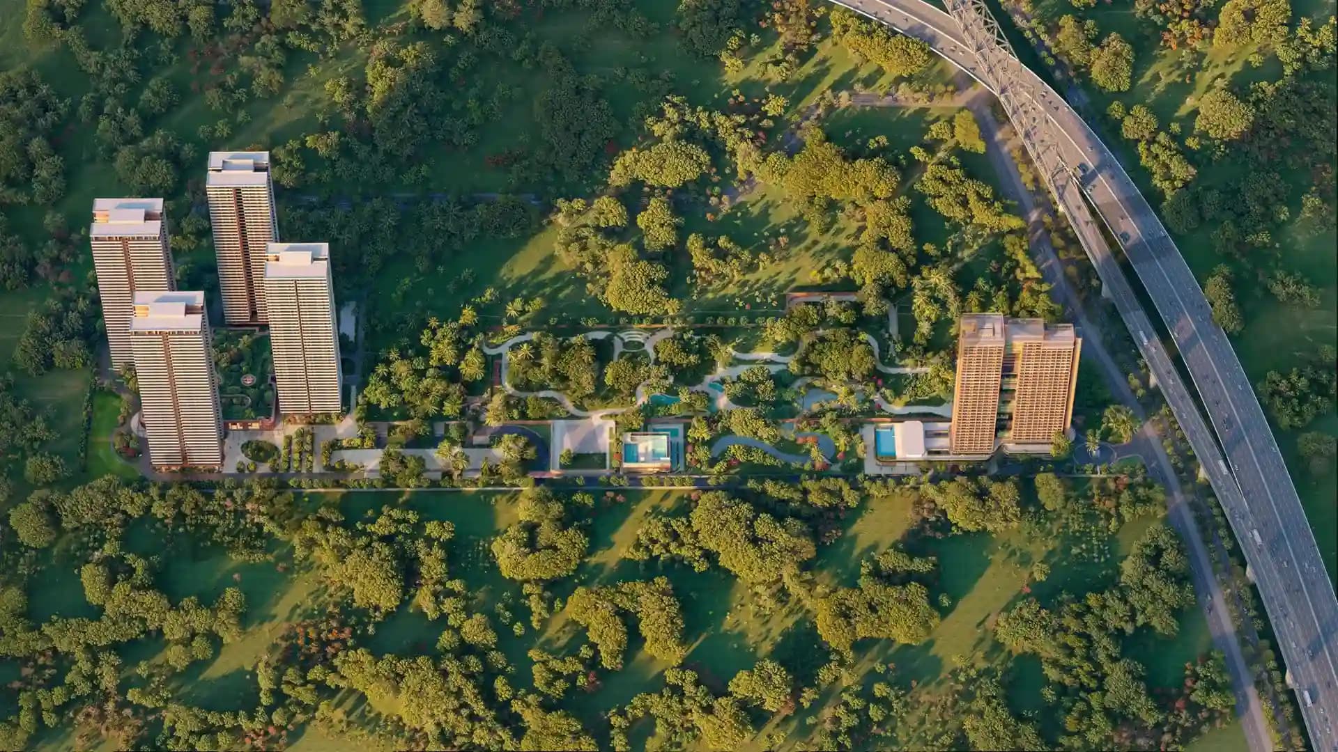 The Terraces At Max Estate 361 Aerial View Sector 65 Gurugram