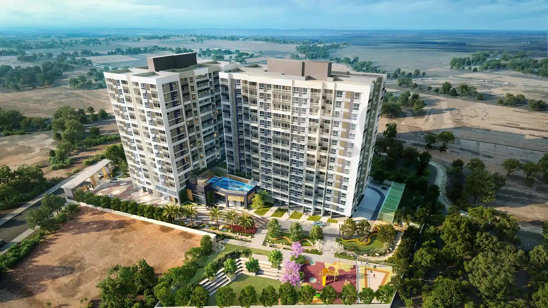 Adarsh Primrose Back Elevation Gunjur Near Varthur Bangalore Adarsh Primrose Back Elevation Gunjur Near Varthur Bangalore