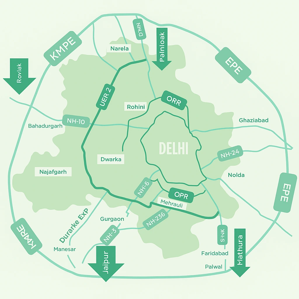 Urban Extension Road 2 (UER 2) map