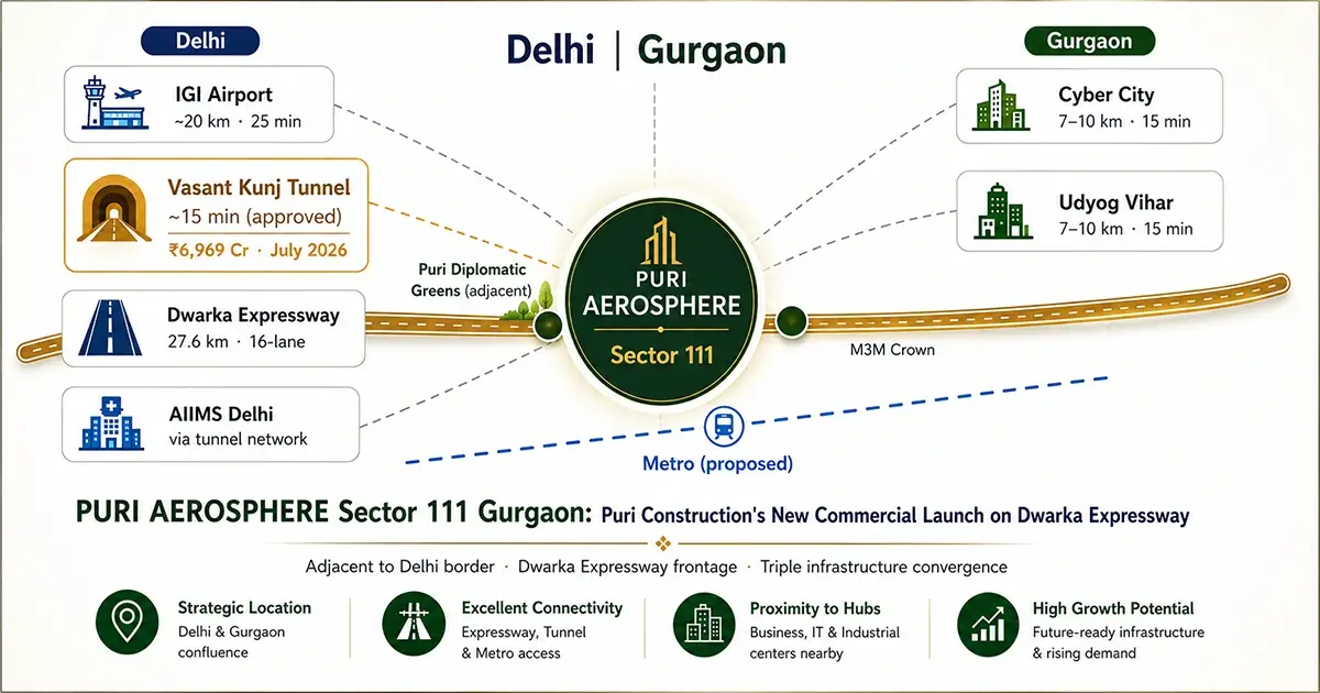 PURI AEROSPHERE Sector 111 Gurgaon: Puri Construction's New Commercial Launch on Dwarka Expressway
