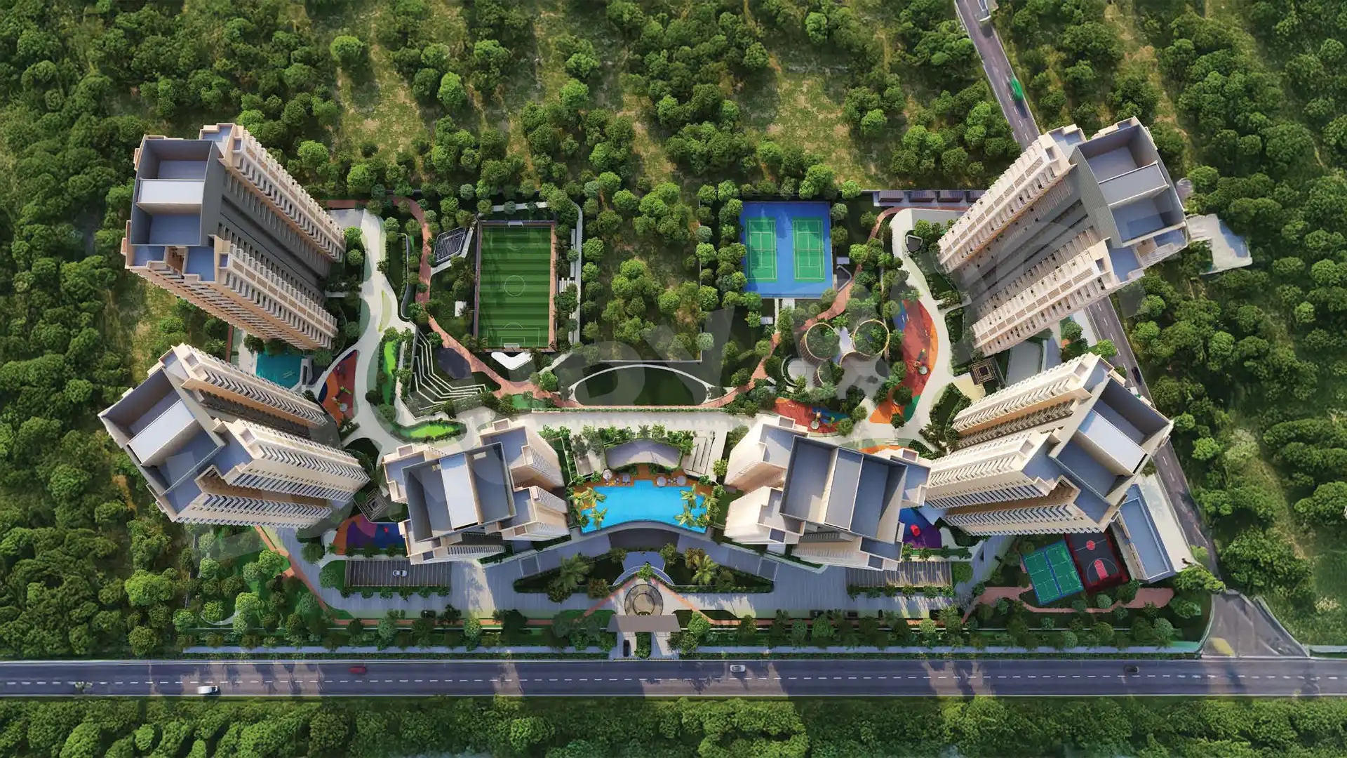 Ashiana Aaroham Aerial View Sector 80 Gurugram Ashiana Aaroham Aerial View Sector 80 Gurugram