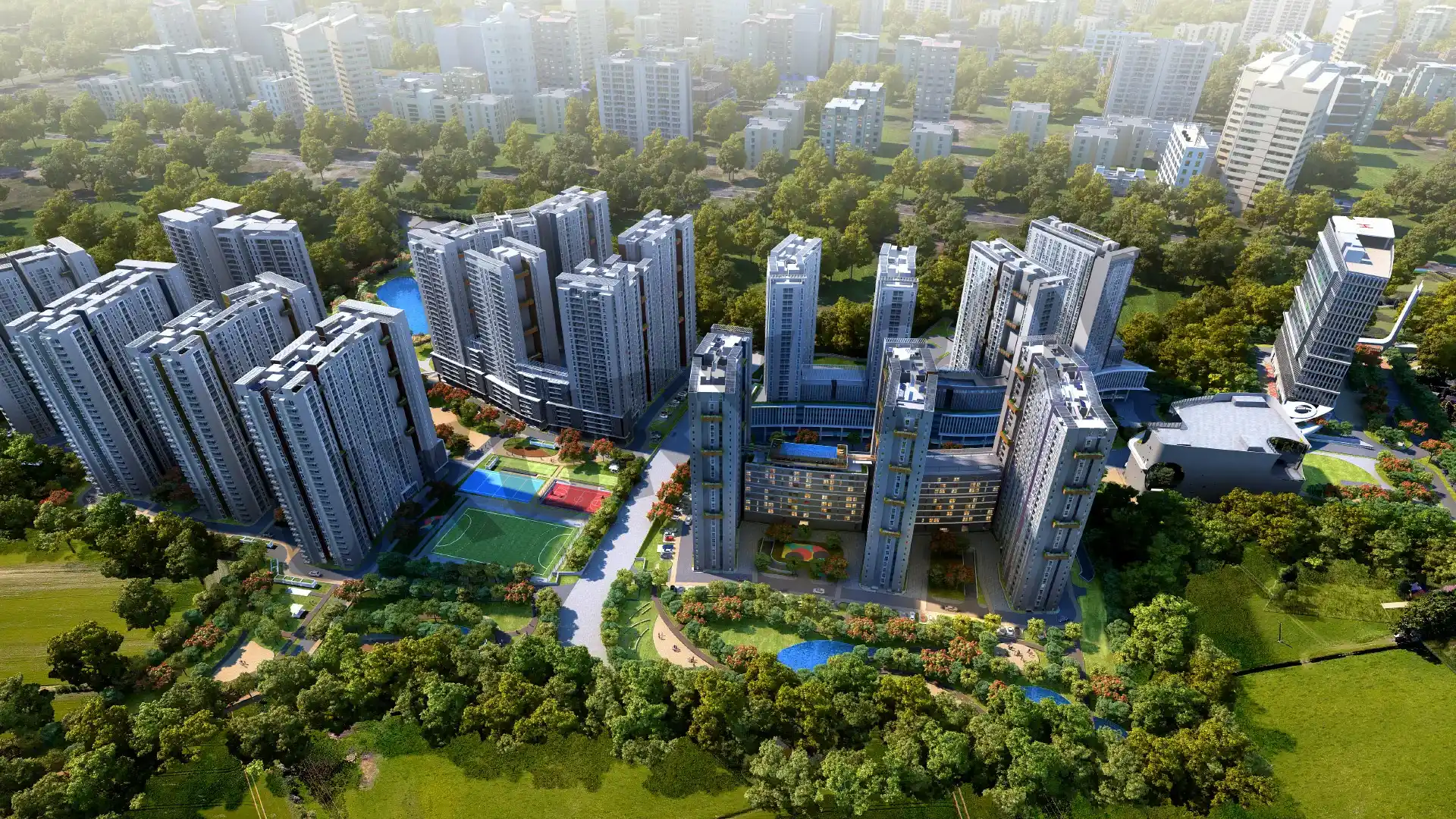 Brigade Cornerstone Utopia Aerial View1 Varthur Rd Bengaluru