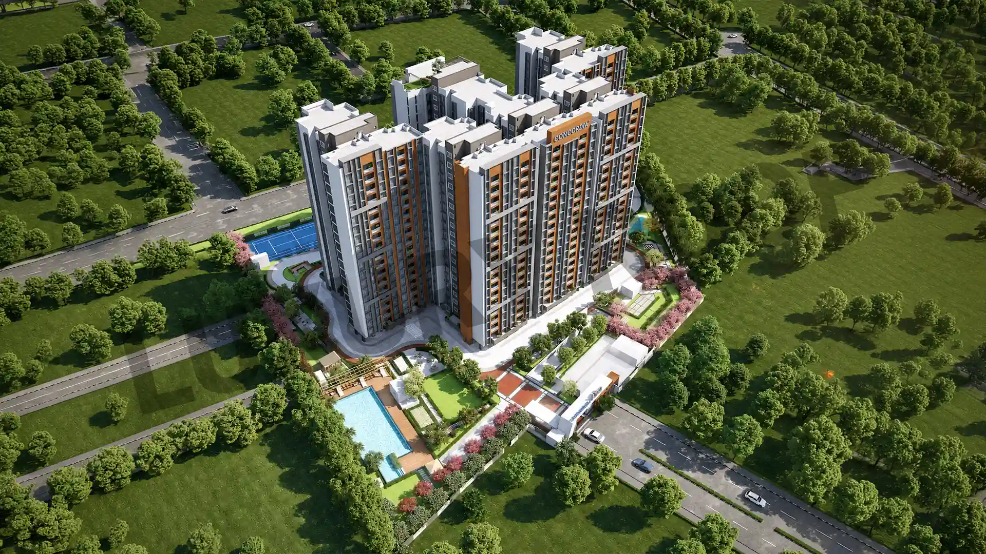 Concorde Neo Aerial View Thanisandra Bangalore