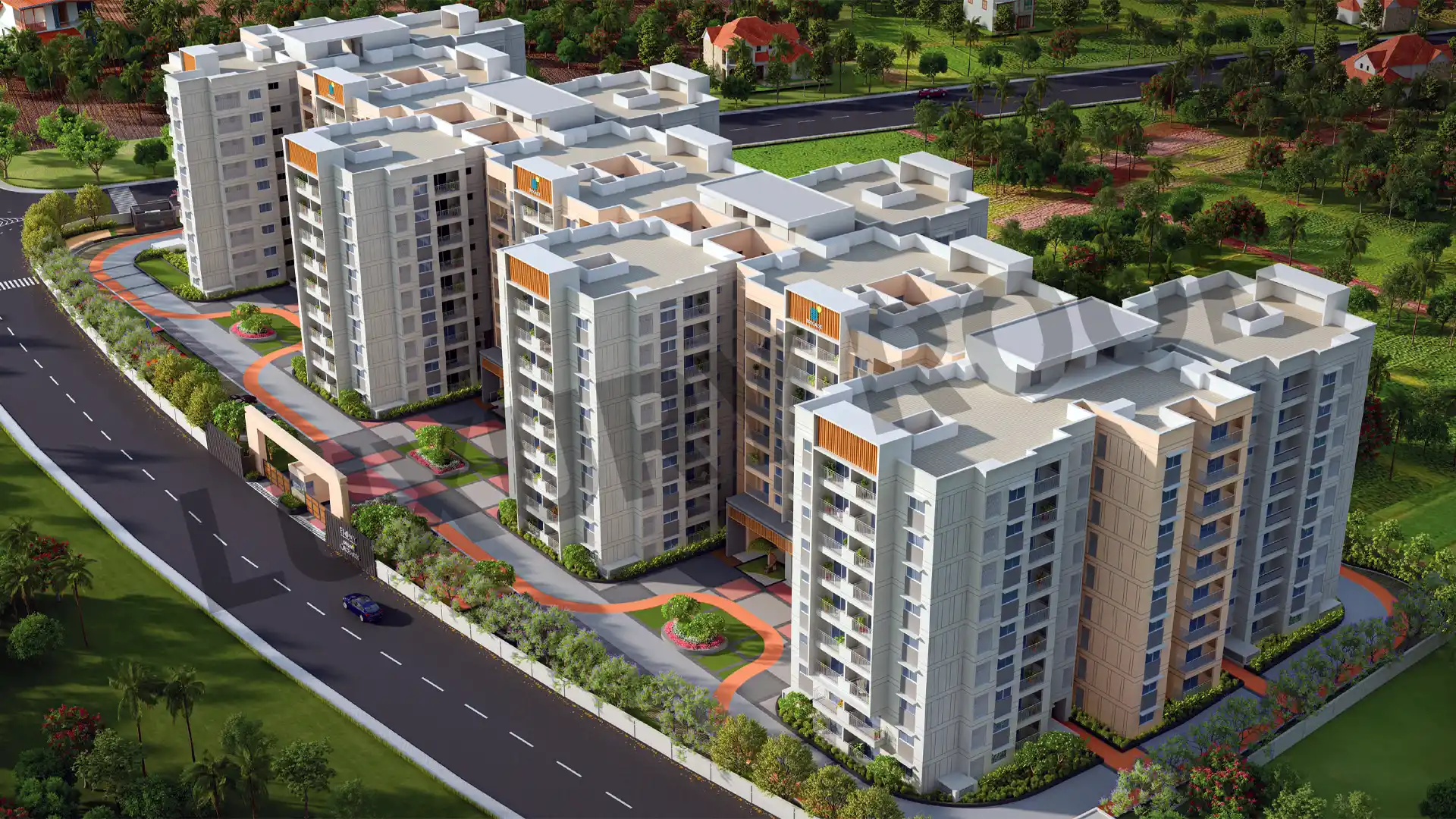 Ebony At Brigade Orchards Aerial View2 Devanahalli Bengaluru