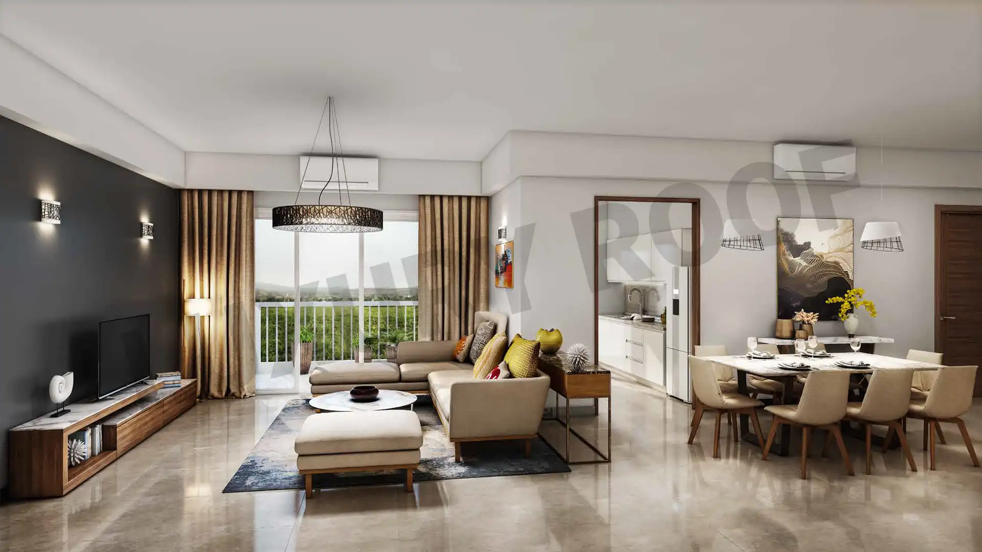 Emaar Palm Heights Livingroom Sector 77 Gurgaon