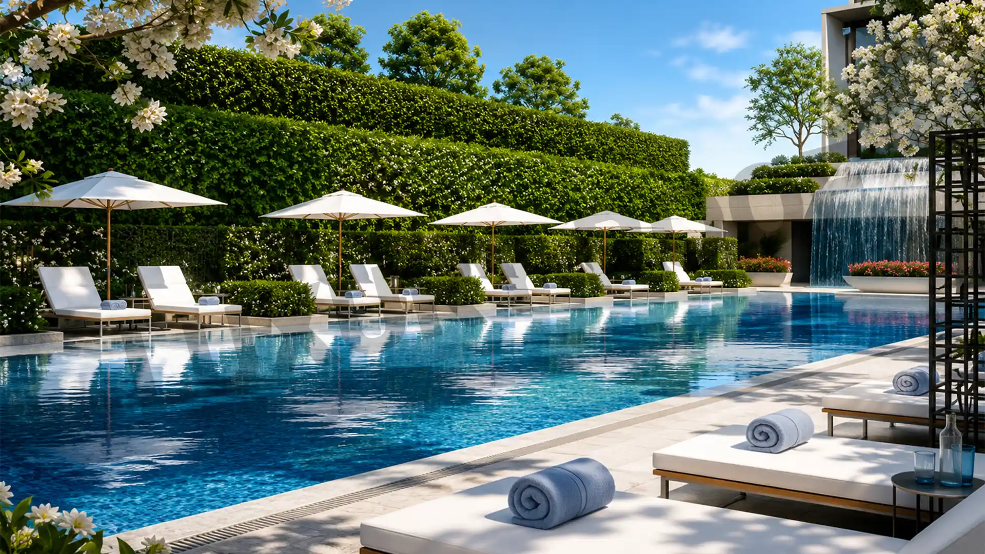Embassy One Swimming Pool Hebbal Bangalore