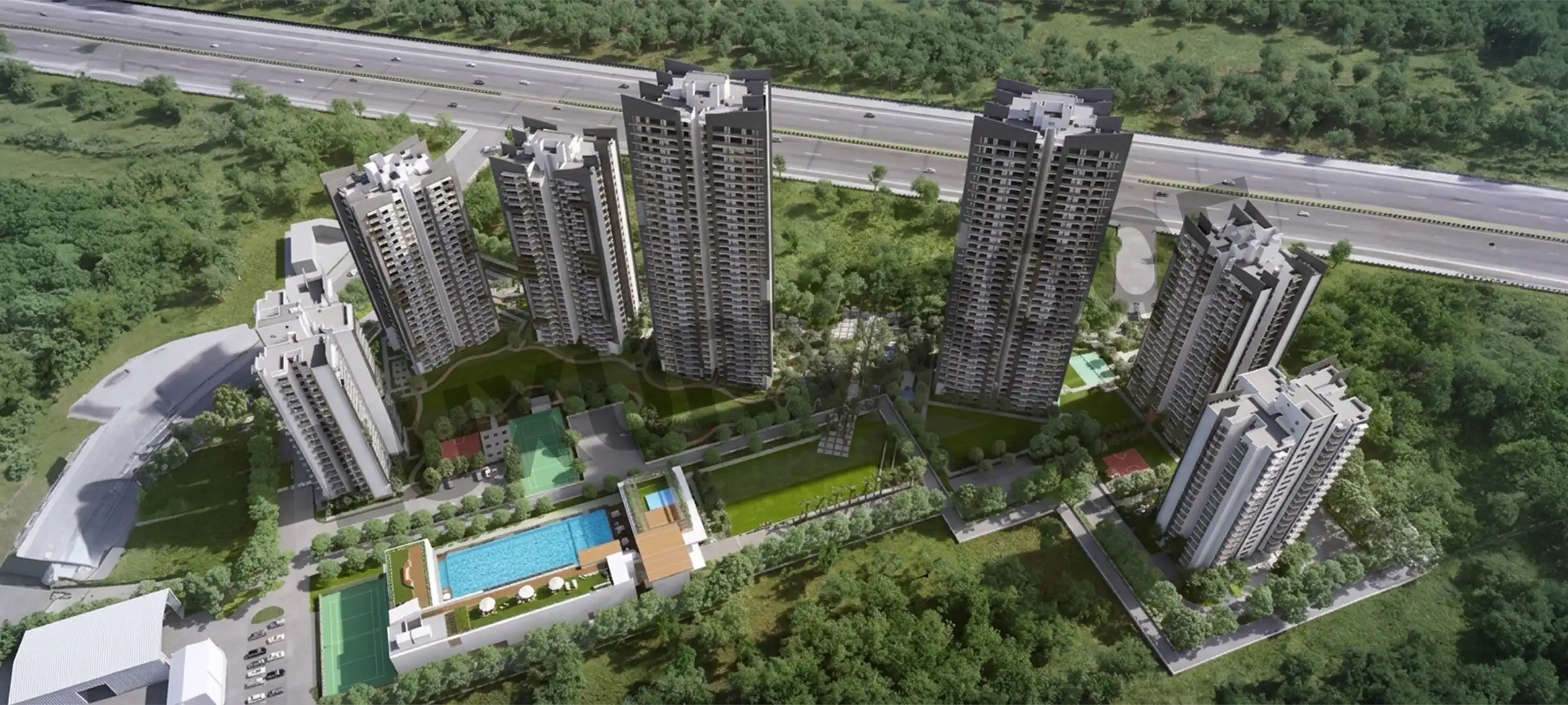 Godrej Meridien Aerial View Dwarka Expy Sector 106 Gurugram