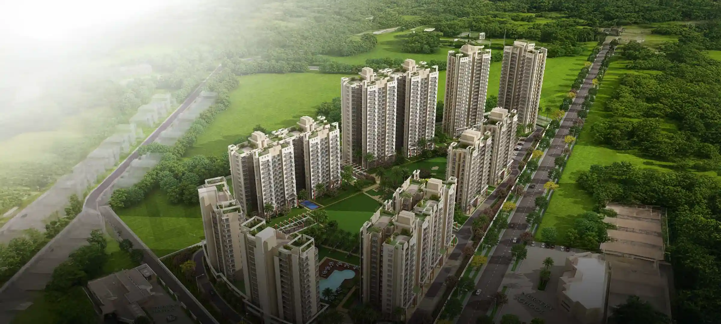 Microtek Greenburg Arial View Sector 86 Gurugram