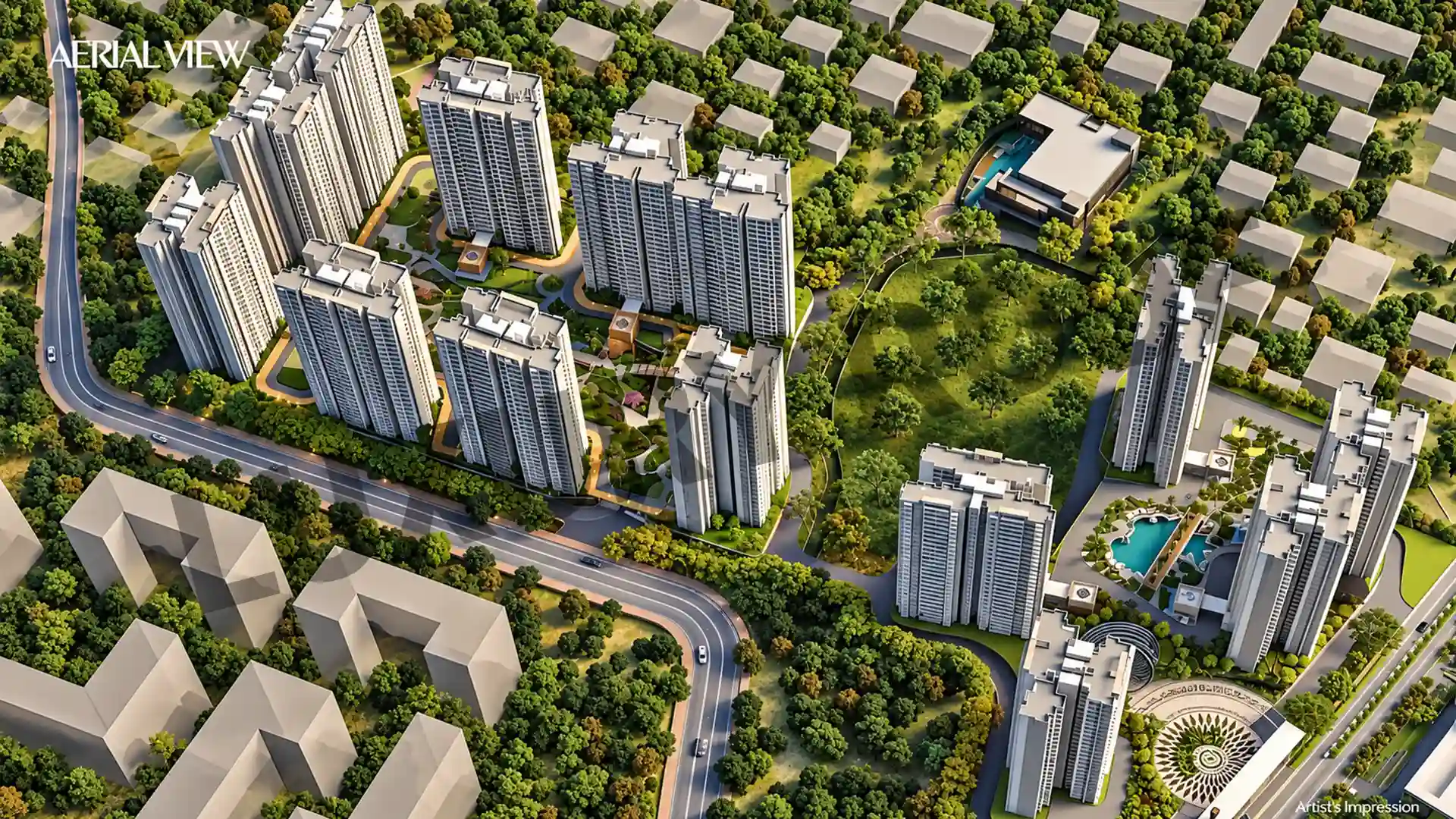 Prestige Southern Star Aerial View Begur Road Bangalore