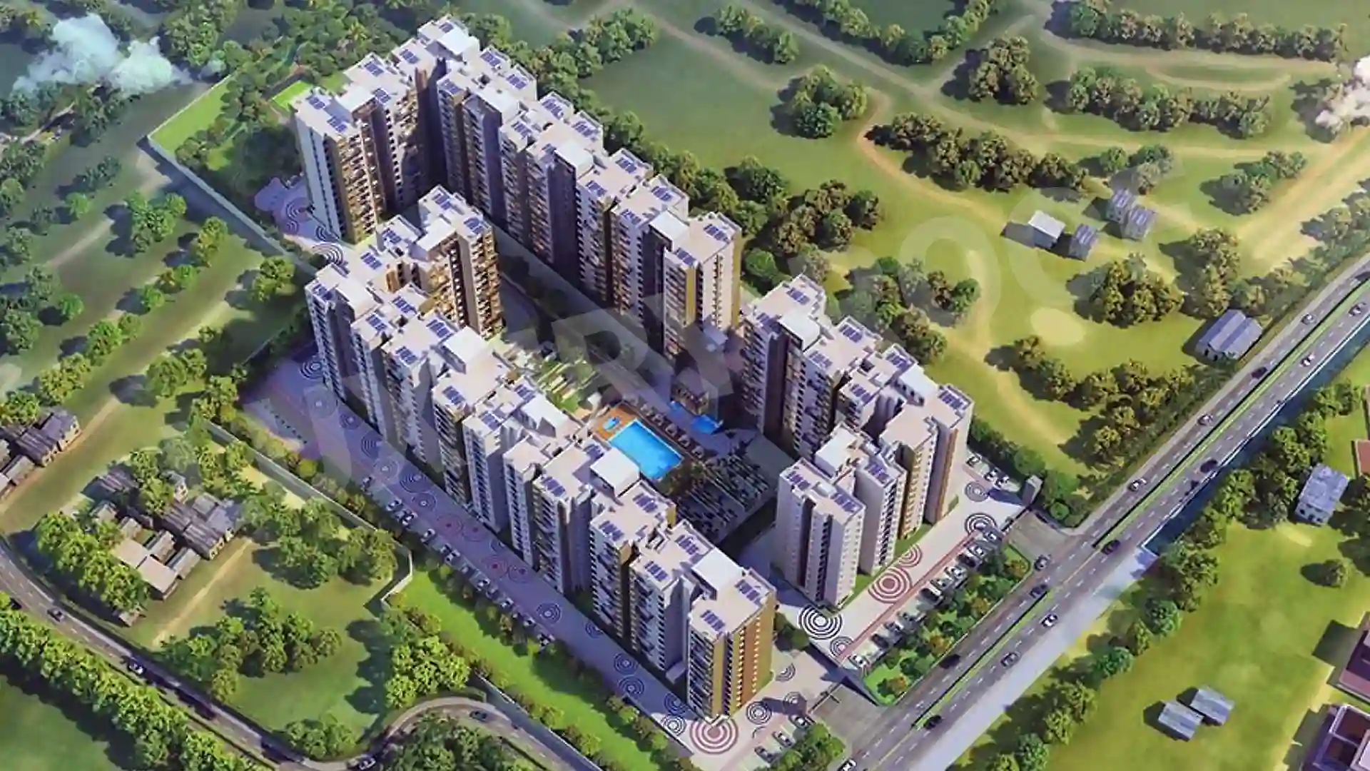 Purva Celestial Aerial View Hosahalli Bangalore