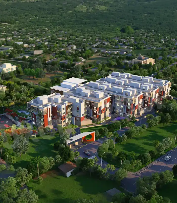 Sbr Florenso Side Arial View Elevation2 Chaitanya Ananya Seegehalli Munnekollal Bengaluru