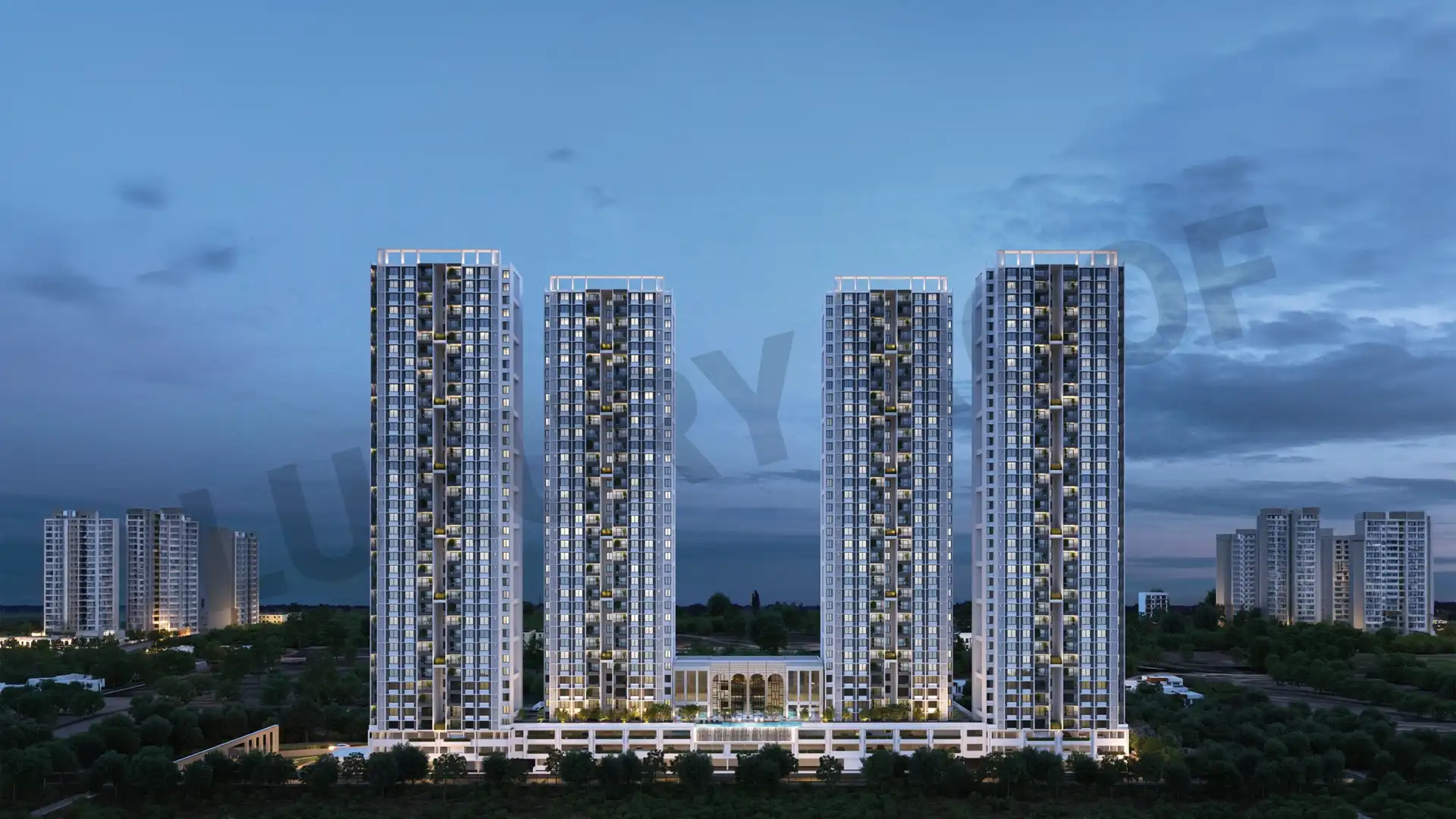 Sobha Manhattan Towers Town Park Elevation1 Yadavanahalli Bangalore