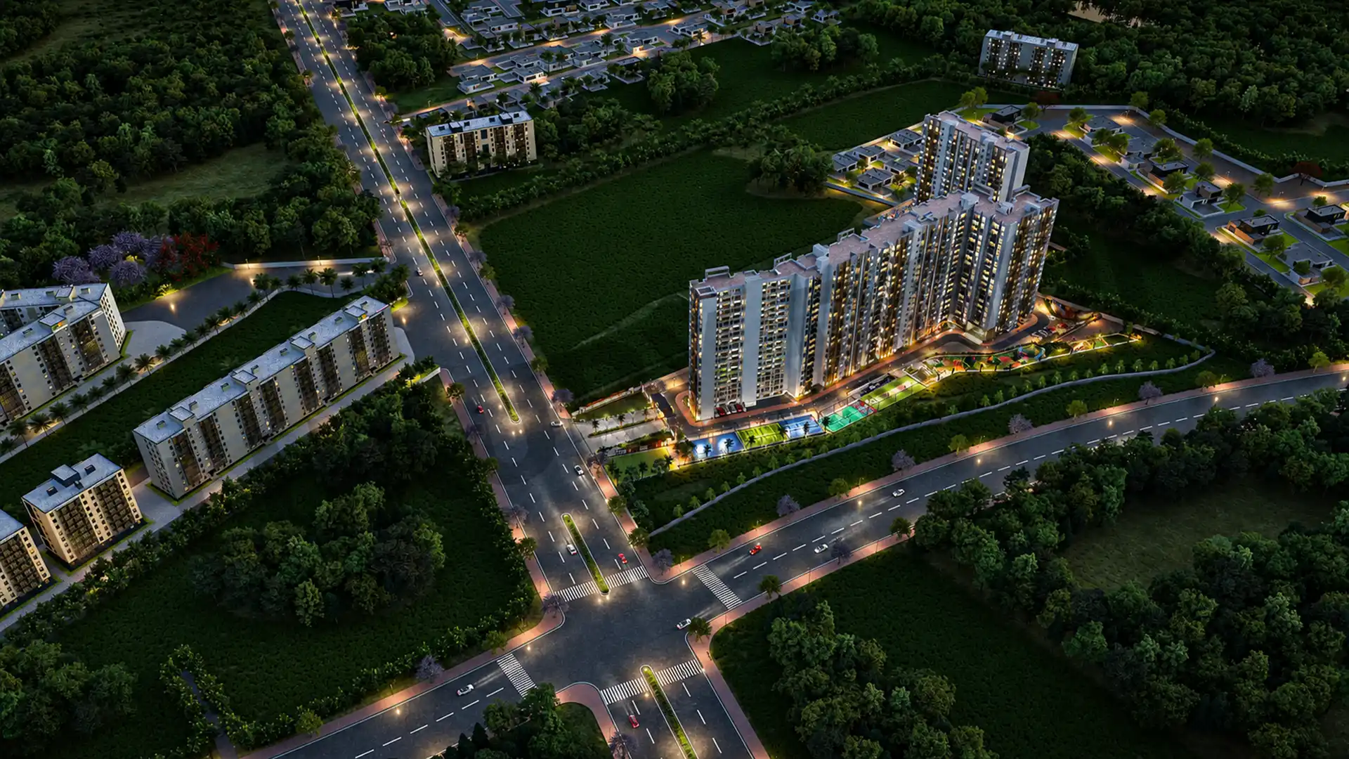 Sowparnika Whispering Petals Aerial View Hoskote Bangalore Sowparnika Whispering Petals Aerial View Hoskote Bangalore