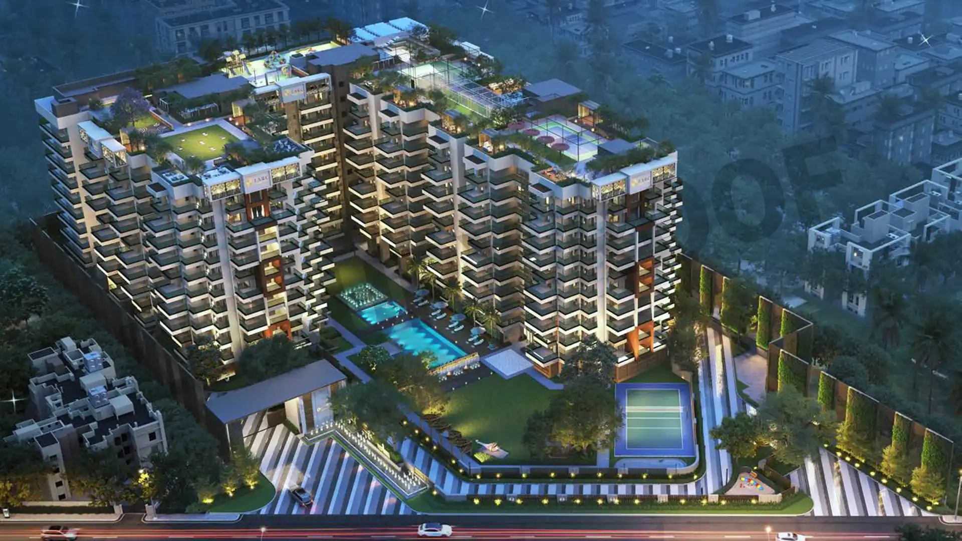 Tarc Tripundra Arial View Bijwasan Rd Facing Pushpanjali Farms Delhi Tarc Tripundra Arial View Bijwasan Rd Facing Pushpanjali Farms Delhi
