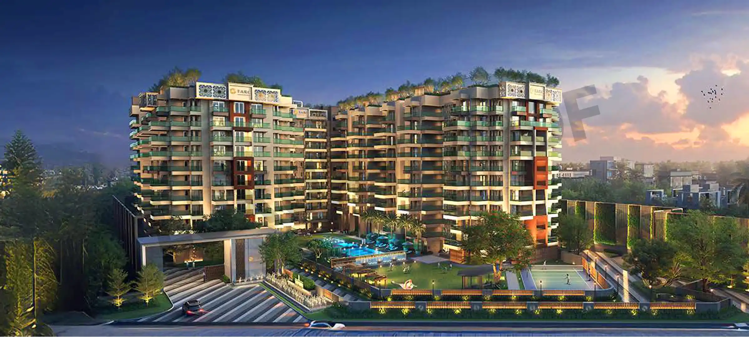 Tarc Tripundra Elevation Bijwasan Rd Facing Pushpanjali Farms Delhi