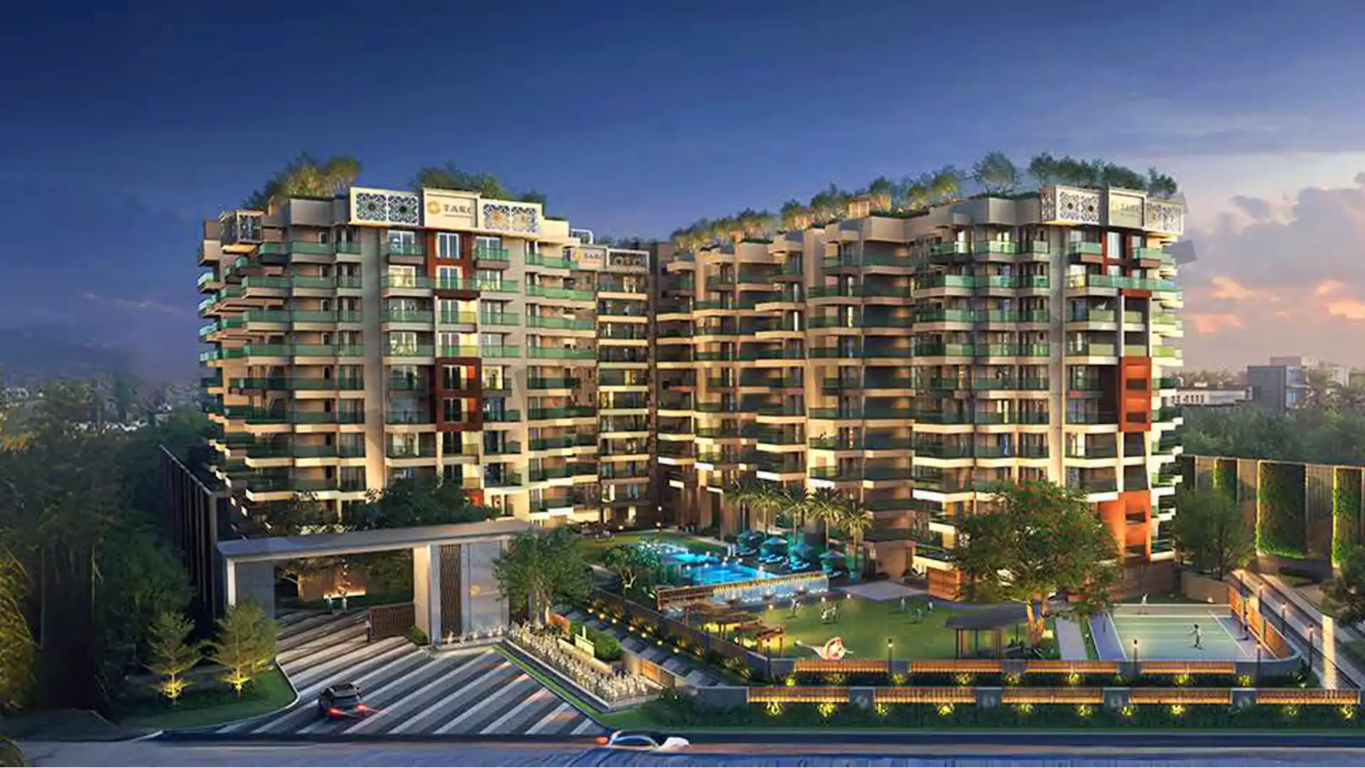 Tarc Tripundra Elevation1 Bijwasan Rd Facing Pushpanjali Farms Delhi Tarc Tripundra Elevation1 Bijwasan Rd Facing Pushpanjali Farms Delhi