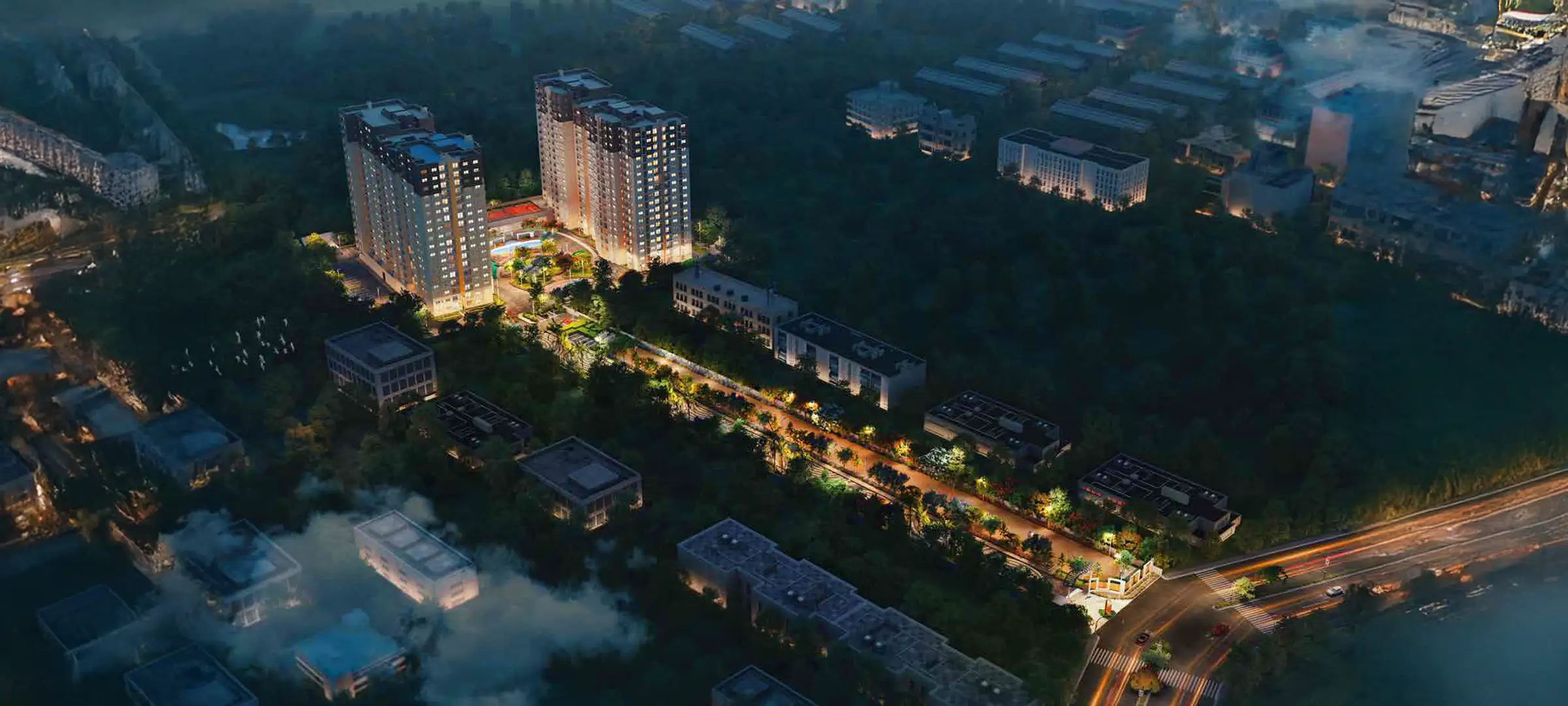 Tvs Emerald Jardin Aerial View Aishwarya Crystal Layout Singasandra Bengaluru